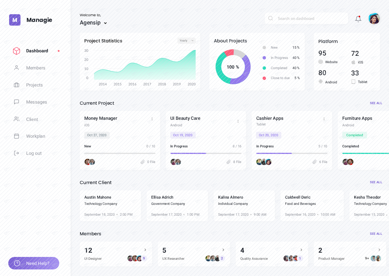 1.Project management Dashboard