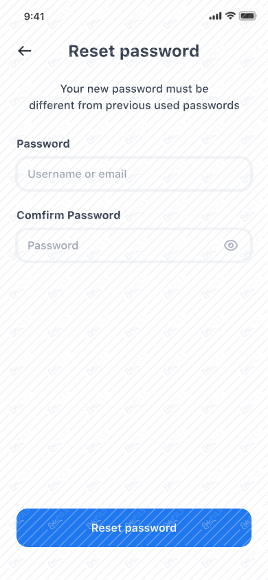 Verify account/Reset password
