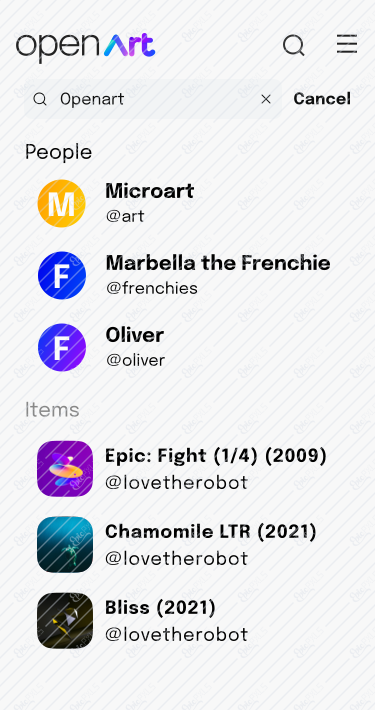 Search popup