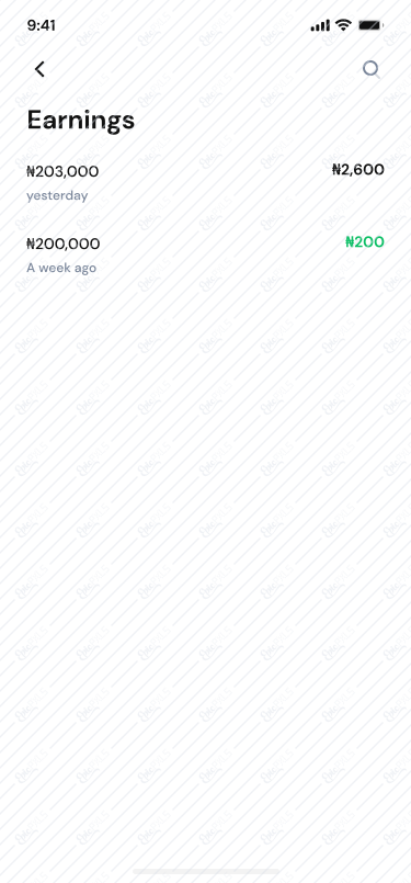 Savings/earnings