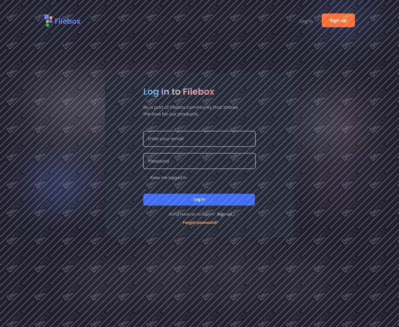 Log in / Light / Desktop