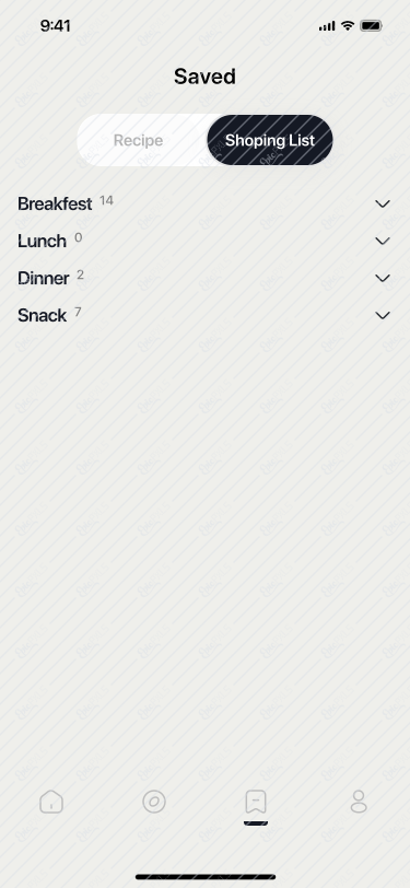 Saved, Shoping List