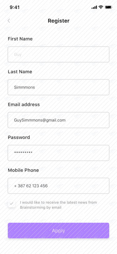 07 - Sign Up Screen