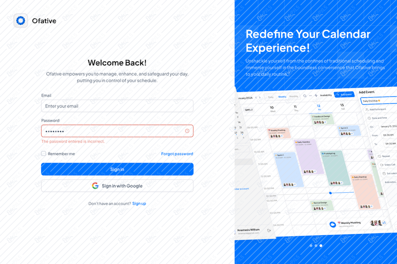 Login - error condition