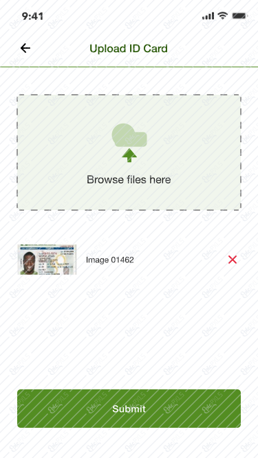 Settings/Upload ID Card
