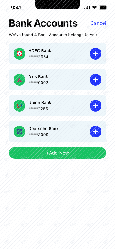 7 bank accounts