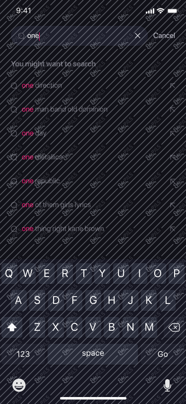 Search – enter keyword-dark