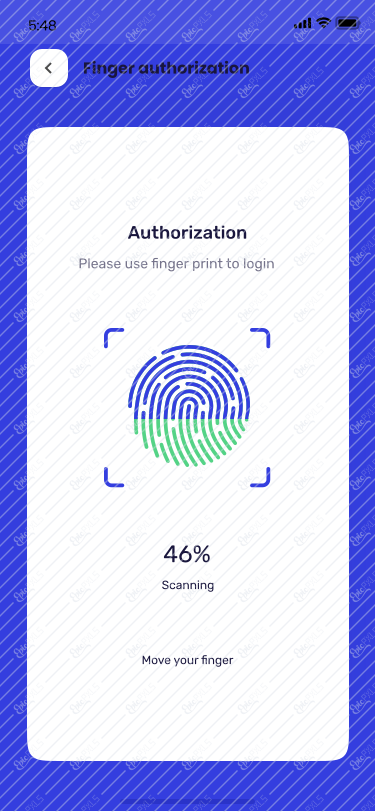 Biometrics login blue
