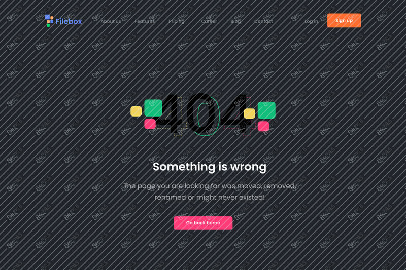 404 error / Dark / Desktop