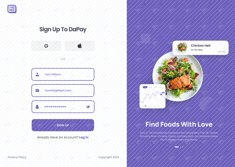 8-Sign Up Active