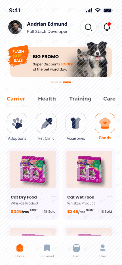 Home App –  Foods
