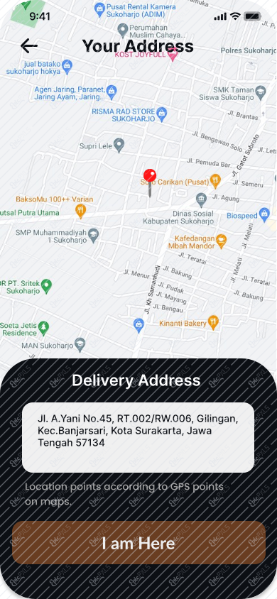 Your address with gps