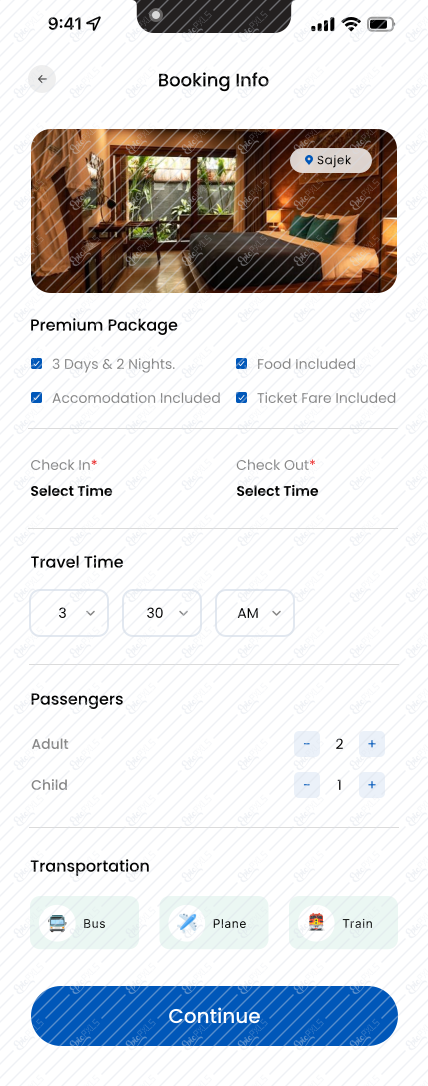 booking info