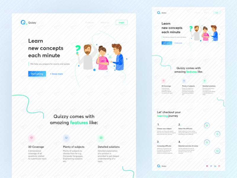 Quizzy Homepage