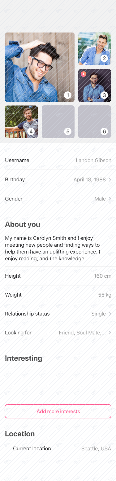 My Profile / Edit