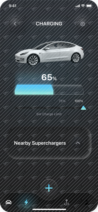 Tesla-Charge Screen