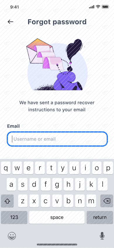 Forrgot password/Enter text