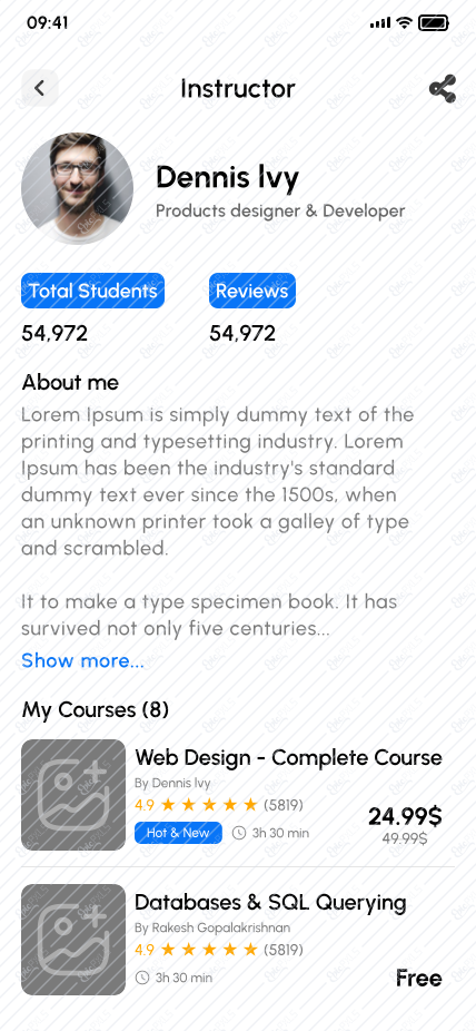 6.3 Instructor Profile
