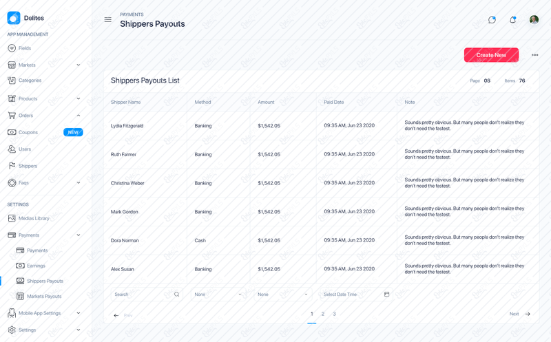 33_Payments -Shippers Payouts