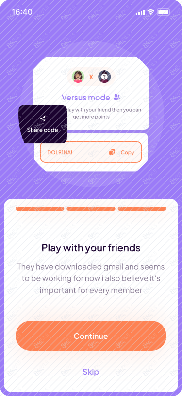 Onboarding screen