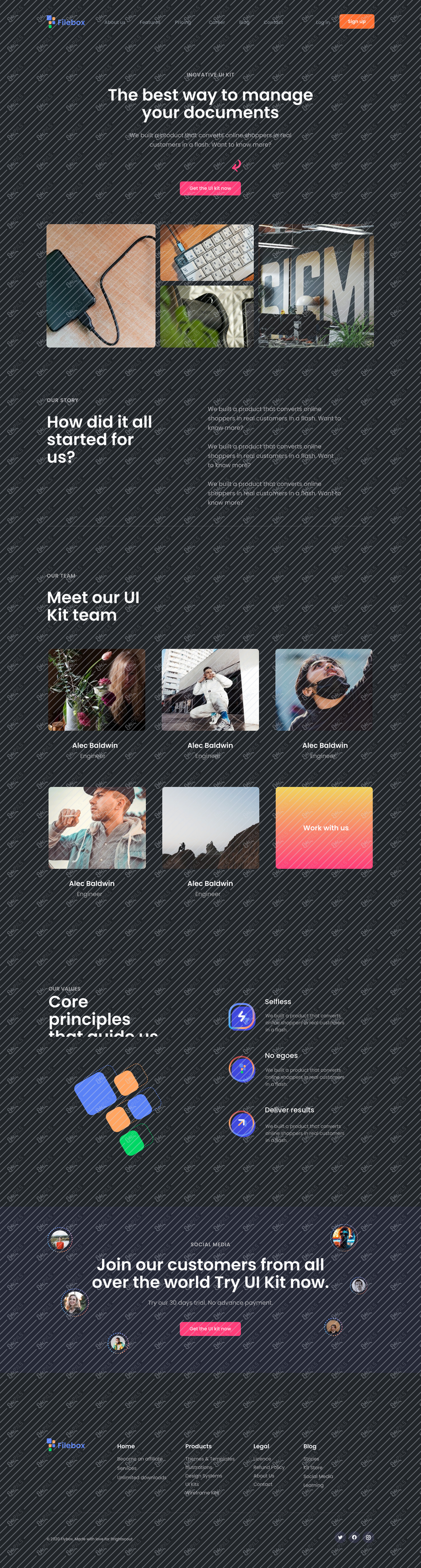 About us / Dark / Desktop