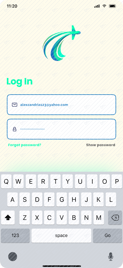 Logging in