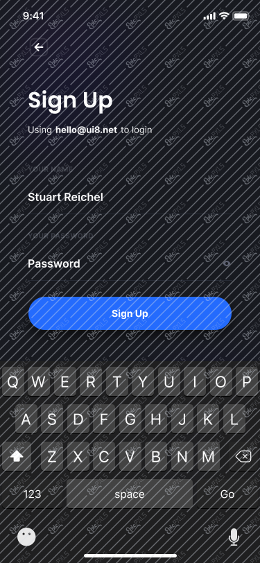Sign In - Sign Up/Sign Up/Name - Password