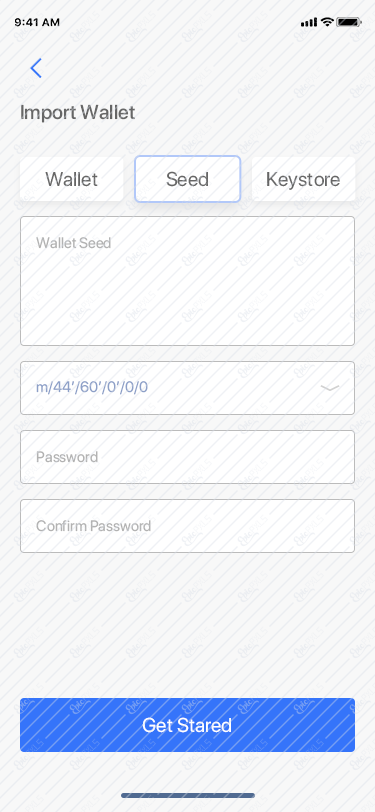 6.22 Managment-Import wallet-Seed
