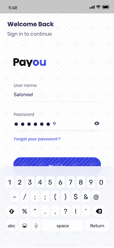 Sign in with user name password V04 Active