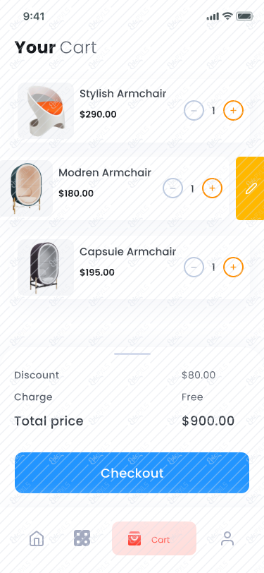 Cart page