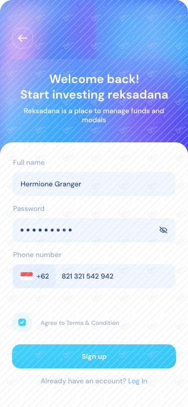Sign up (filled)