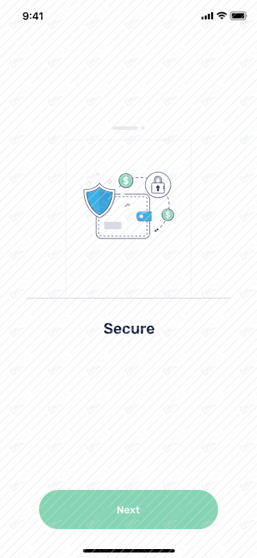 landing screen