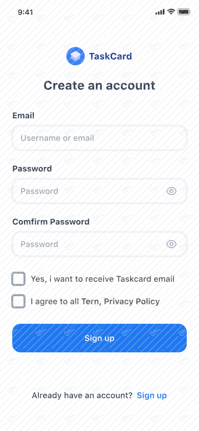 Sign up