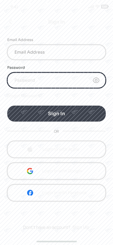 Sign In - Not Filled