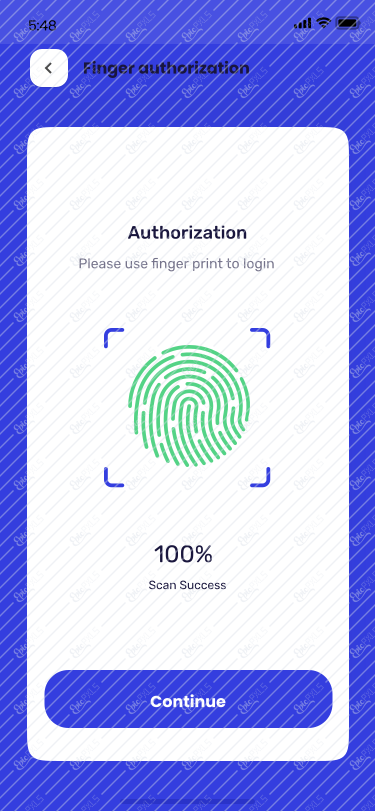 Biometrics login blue