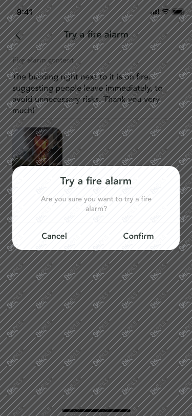 Confirm alarm test