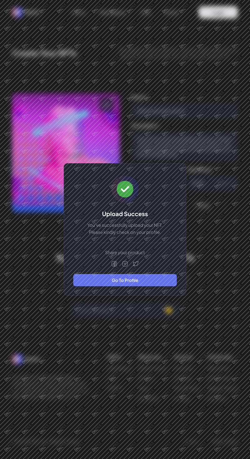 Tablet - Upload NFTs Filled