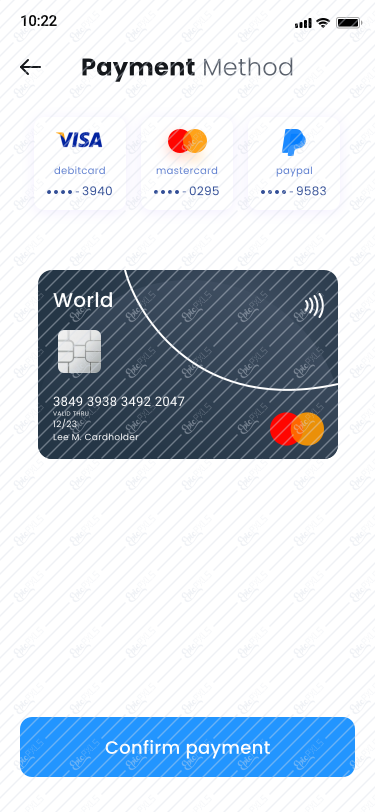Payment page