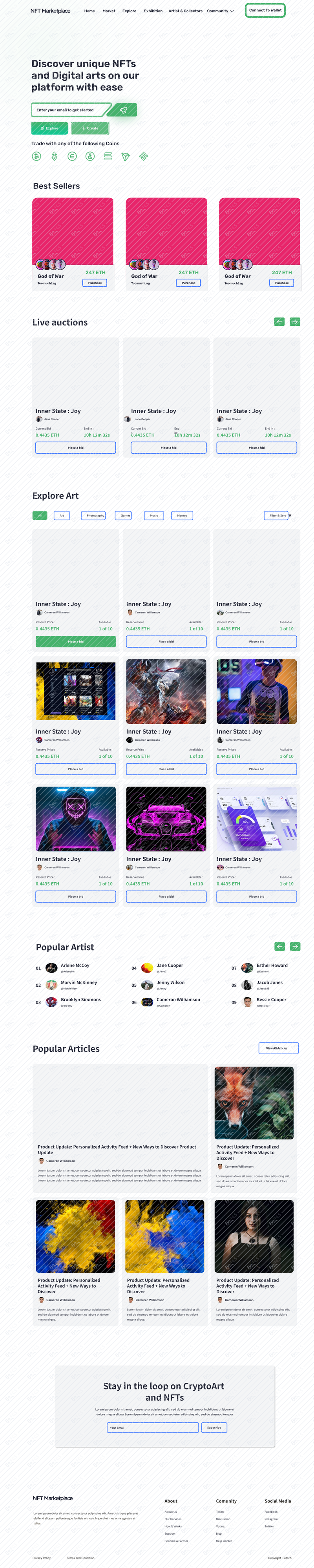 NFT home pages--lightMode