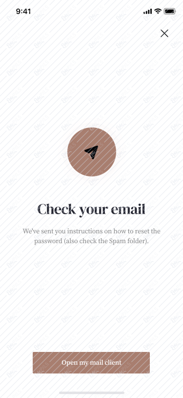 Forgot password - Sent