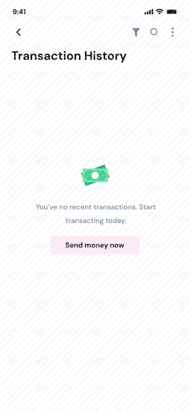 Transaction History/empty state