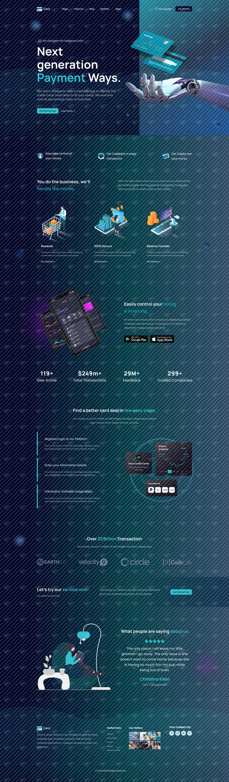 Payment Gateway Landing page