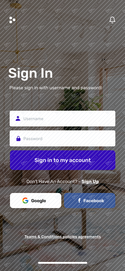 Sign In Screen