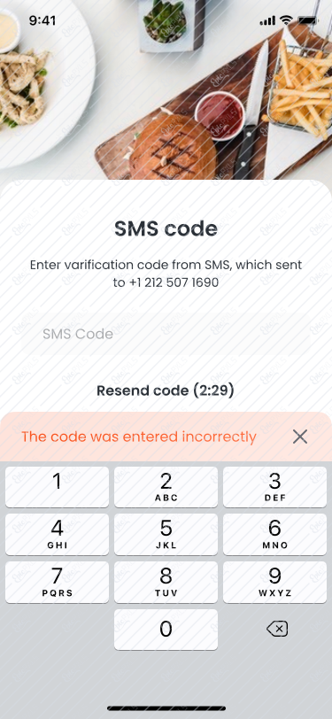 1_logIn_enter Error SMS Code