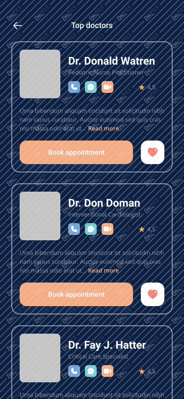 Dark Top doctor screen