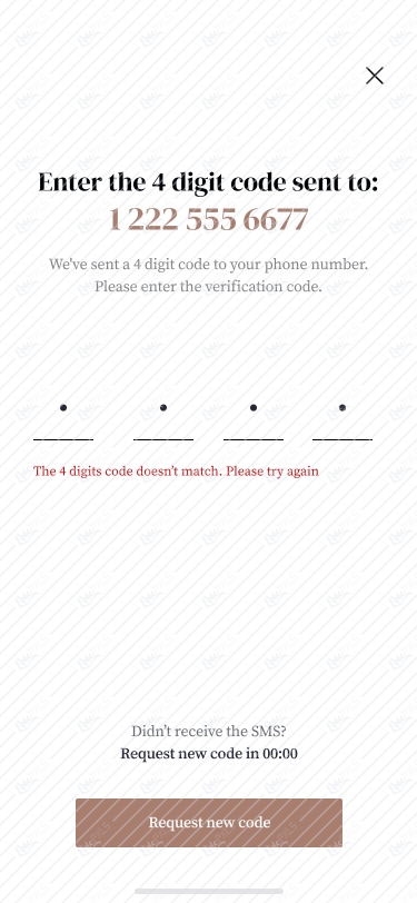 Phone Verification - Request new code Copy
