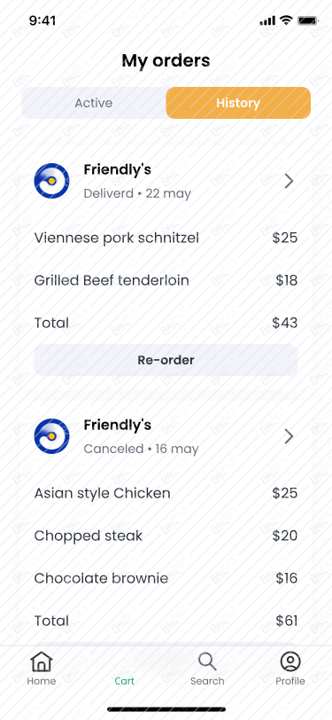 My Orders History