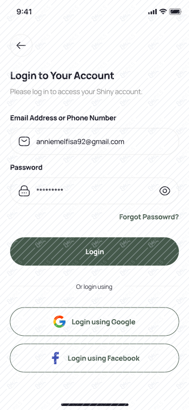 Login - Filled