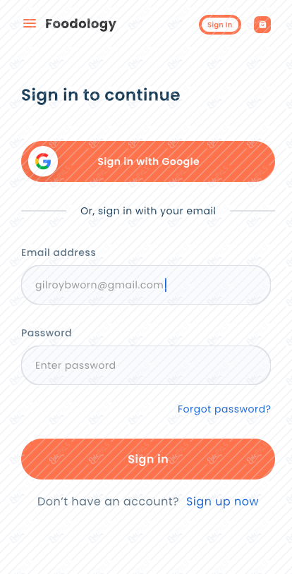 Mobile / Sign In