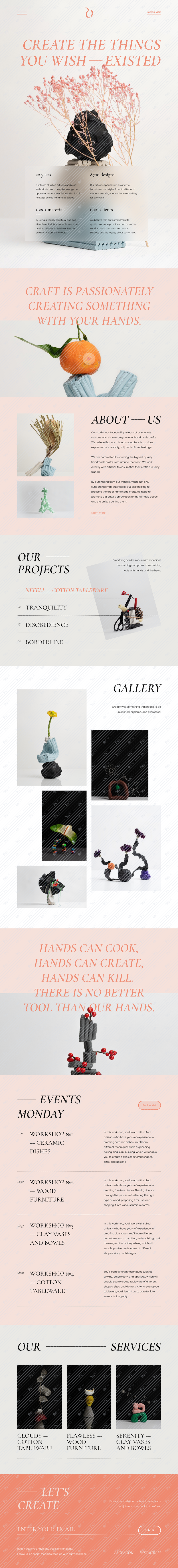 Q — Crafting Studio Landing Page